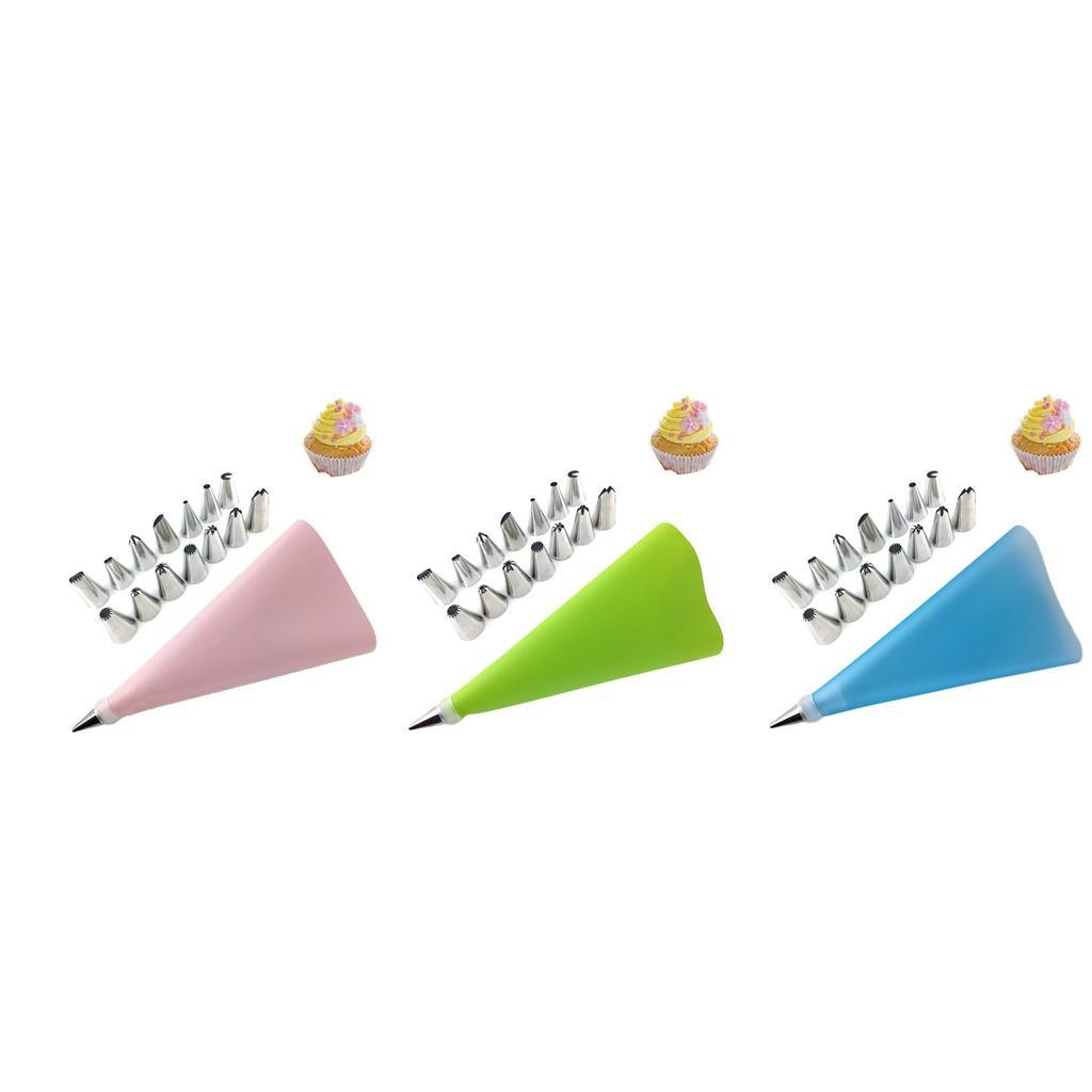 Reusable Piping Pastry Bag with & Nozzle Tips  DIY Tools Set