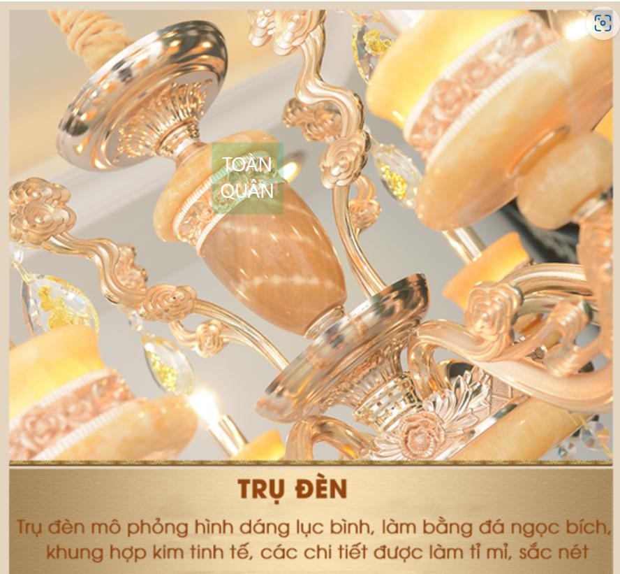 ĐÈN CHÙM TAY NẾN CỔ ĐIỂN CHAO ĐÁ CAO CẤP