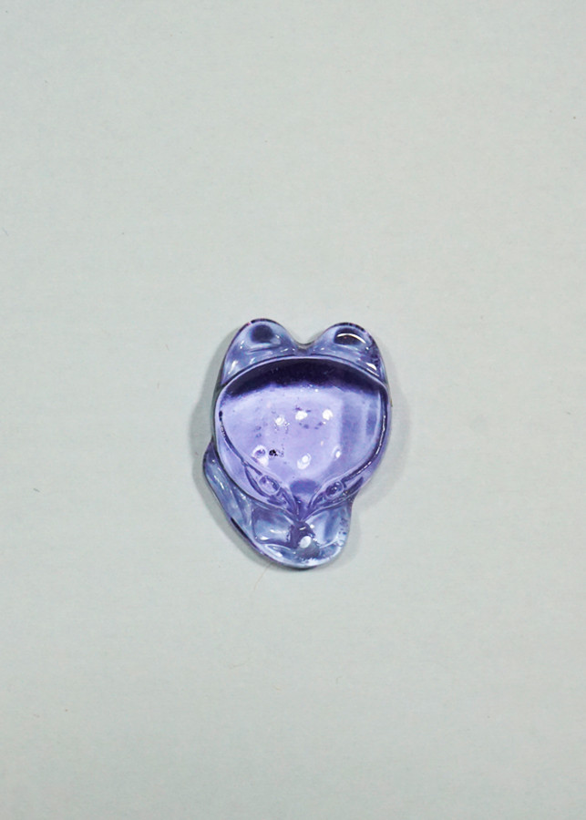 Mặt dây Hồ Ly baby đá Topaz tím Tình Duyên - mạng Hỏa