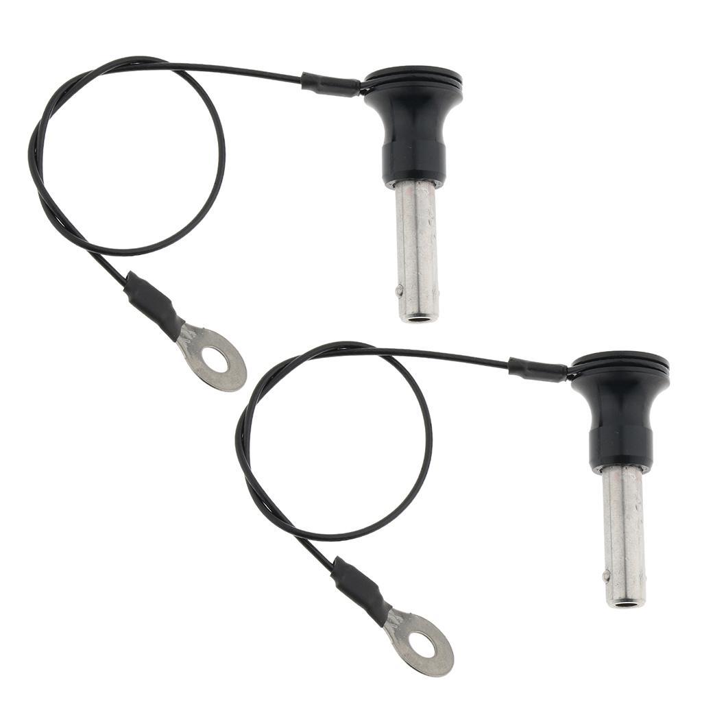 2 Pieces Stainless Steel Ball Lock Quick Release Pin, Push Button, Fine Finish, Dia 8mm