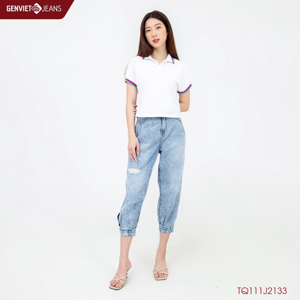 Quần Jeans Nữ Jogger GENVIET TQ111J2133