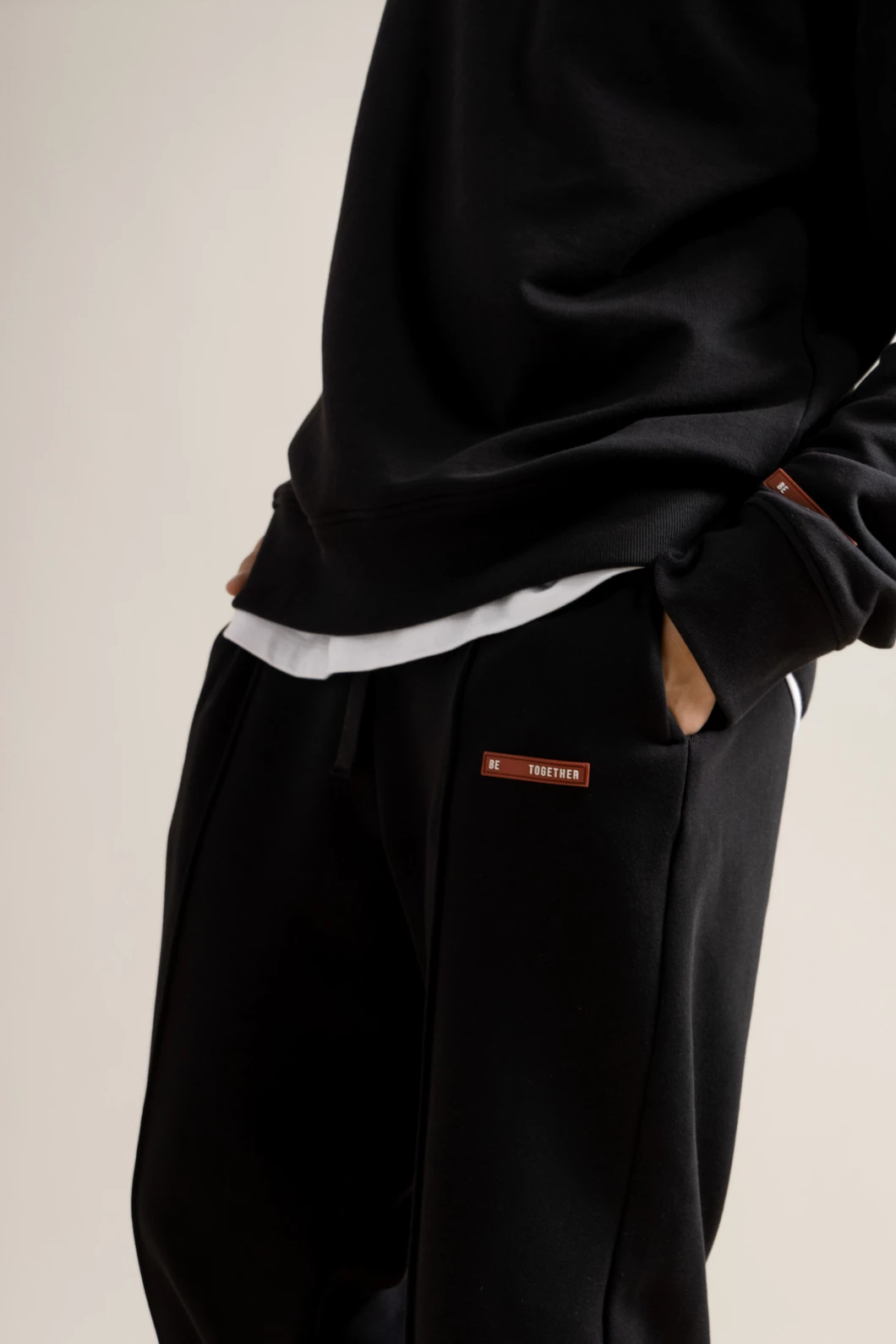 Quần Nỉ Unisex Chun Gấu ROUTINE Gân Trước Trơn Form Jogger - 10F23PKNU001 | LASTORE MENSWEAR