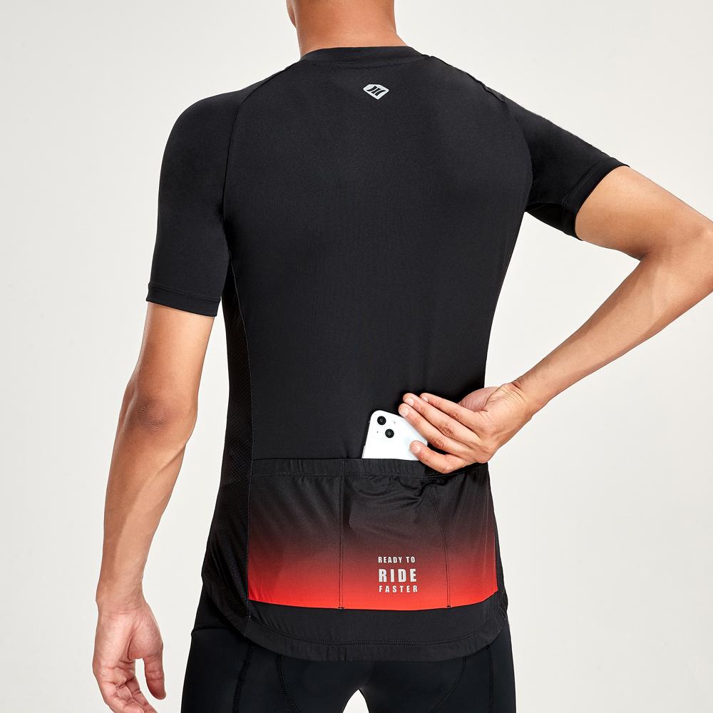 Santic Nam Đi Xe Đạp Tay Ngắn Mùa Hè Xe Đạp MTB Áo Sơ Mi Dây Kéo Đầy Đủ Đường Thoáng Khí Xe Đạp Thể Thao Quần Áo Phản Quang Kích Thước Châu Á Color: KM2C02235N Size: XXXL