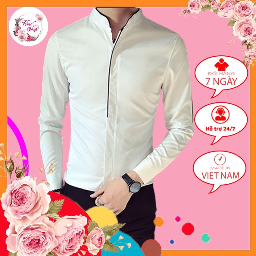 Áo sơ mi, Áo Sơ Mi nam đơn giản phối kiểu áo khoác, phong cách độc đáo mà lại sang trọng h19