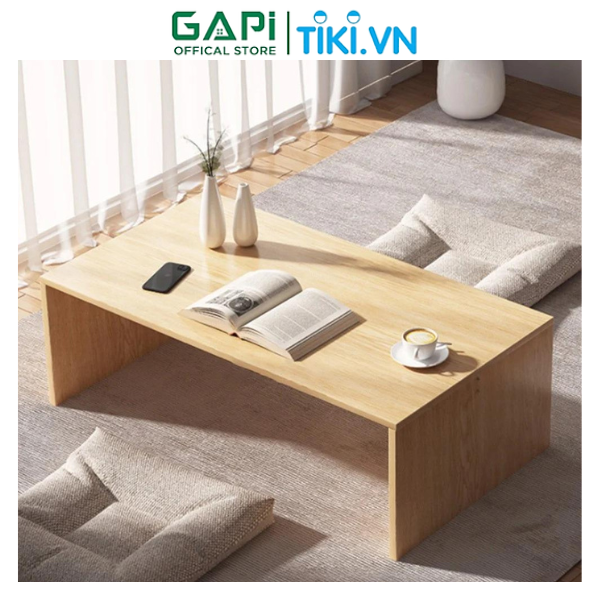 Bàn trà ngồi bệt phong cách Nhật Bản, bàn học đa năng có ngăn tiện lợi, gỗ MDF phủ melamine chống ẩm thương hiệu GAPI - GP147