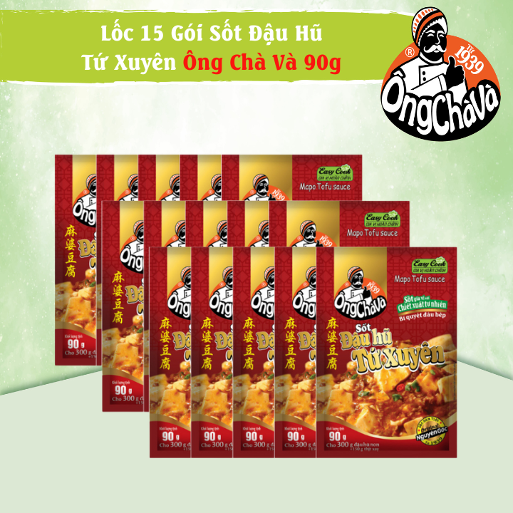 Lốc 15 Gói Sốt Đậu Hũ Tứ Xuyên Ông Chà Và 90g (Mapo Tofu Sauce)