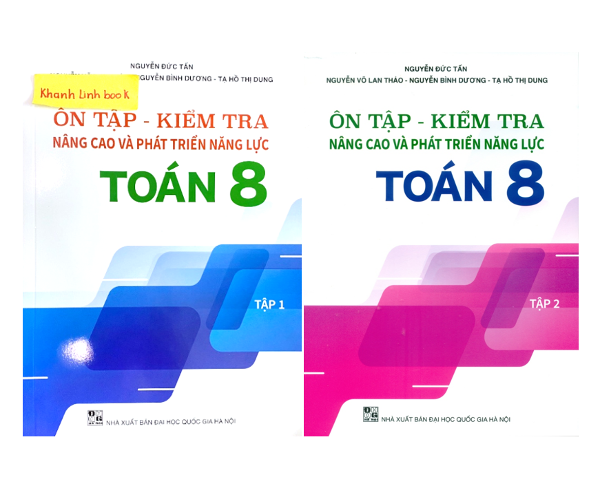 Sách - Combo Ôn Tập - Kiểm Tra Nâng Cao Và Phát Triển Năng Lực Toán 8 - tập 1 + 2