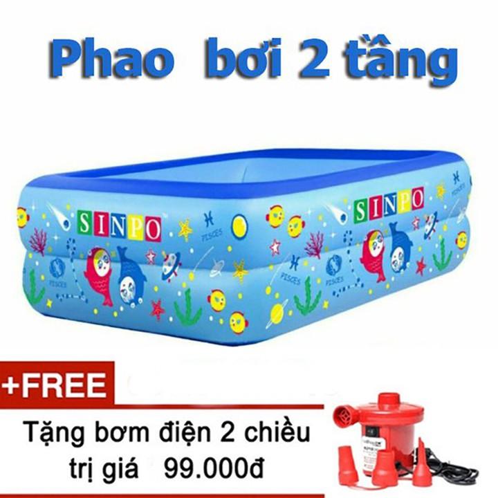 Bể Bơi Phao Bơi Cho Bé 1M2 Kèm Bơm Cho Bé