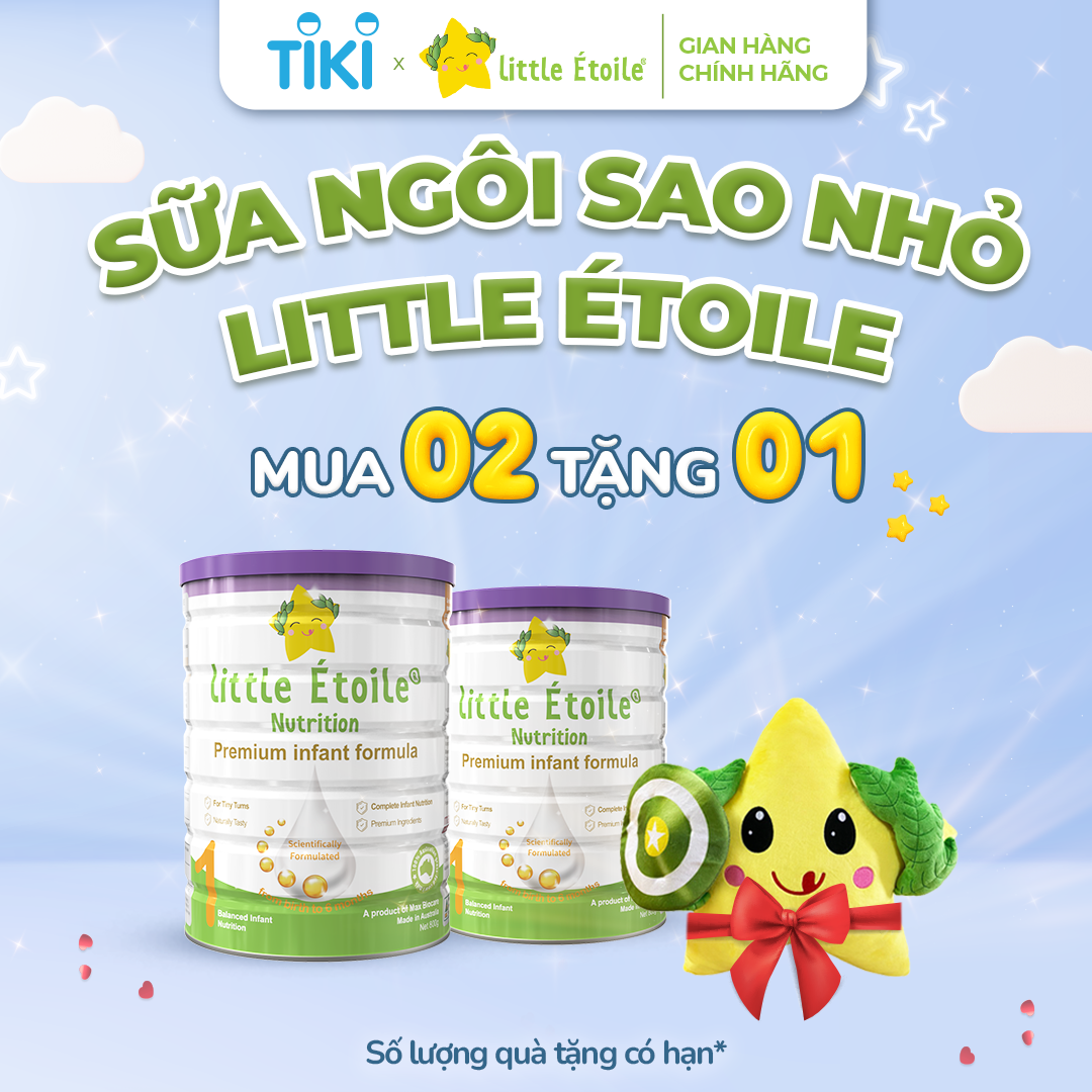 Combo 2 lon Sữa bột ngôi sao nhỏ Little Étoile số 1 800g dành cho bé 0 - 6 tháng