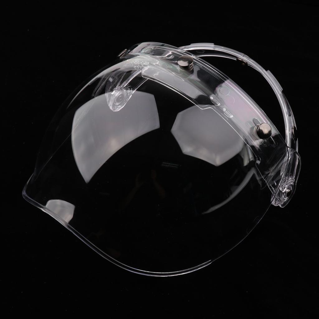 Motorbike 3-Snap Bubble Wind  Visor for    Clear&Dark Smoke