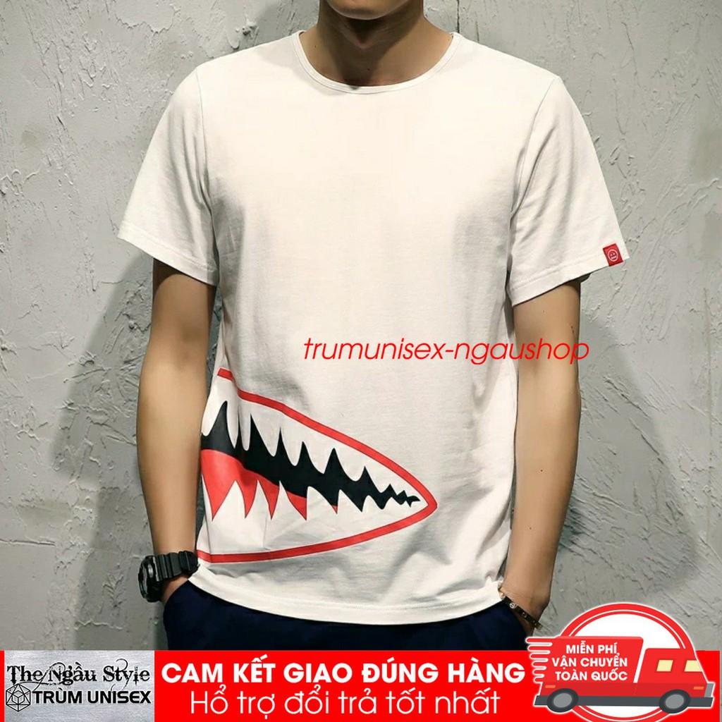 Áo thun Stee nam tay lỡ unisex form rộng overtee SHARK LAMIKA 2 chất vải cotton xịn Trumunisex