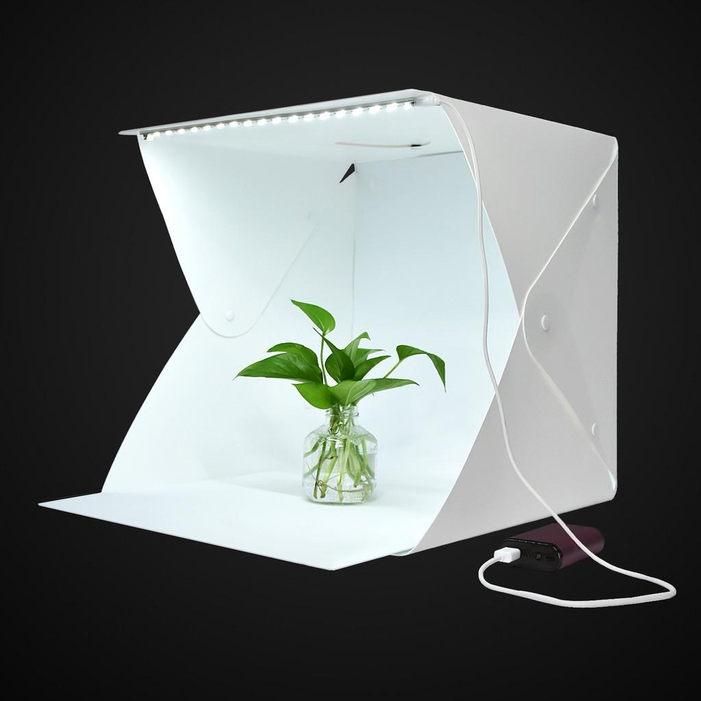 Hộp chụp hình sản phẩm Studio 40cm x 40cm phông nền 2 màu trắng đen