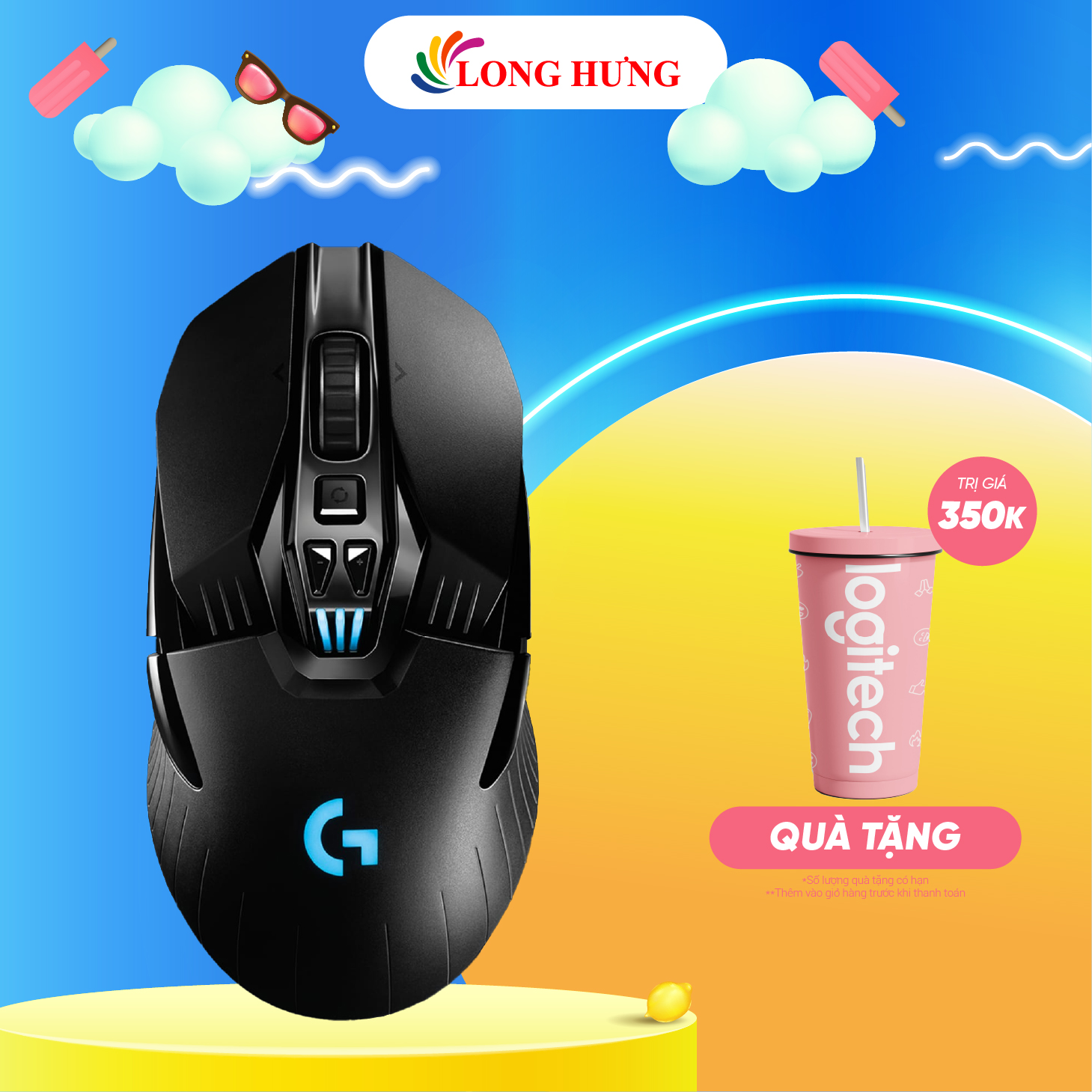 Chuột không dây Logitech G903 Hero Lightspeed - Hàng chính hãng