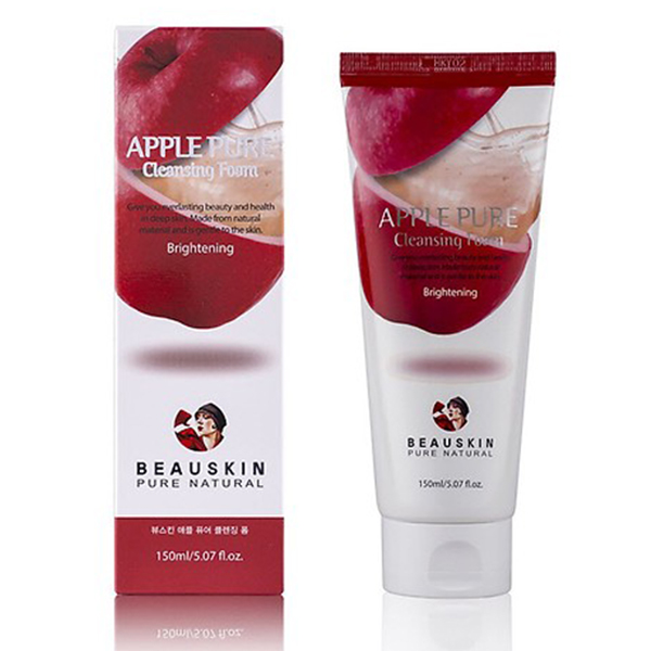 Sữa rửa mặt giảm mụn Beauskin Apple Pure Cleansing Foam Hàn Quốc 150ml + Móc khóa