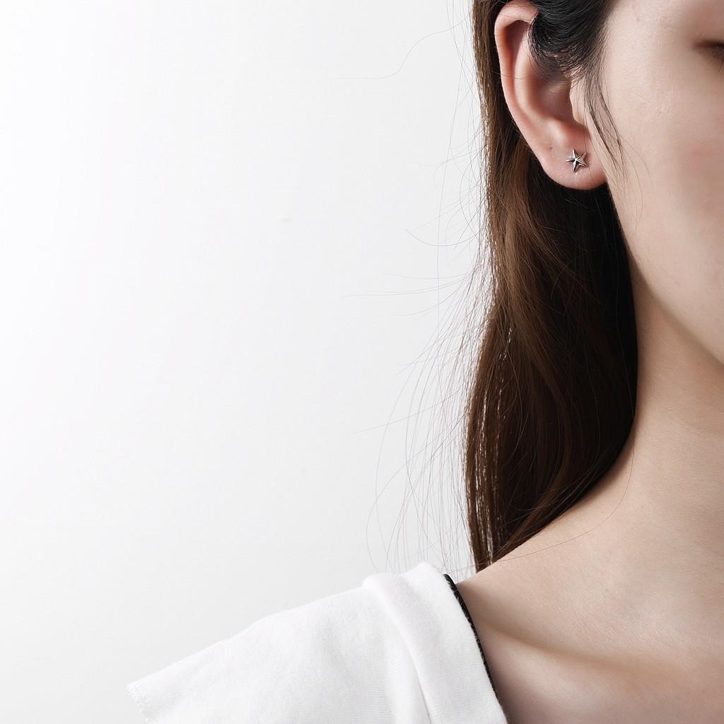 Bông tai nam nữ họa tiết hình ngôi sao đơn giản cá tính