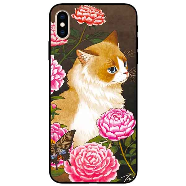 Ốp lưng in cho Iphone X/ Xs Mẫu Mèo Và Hoa
