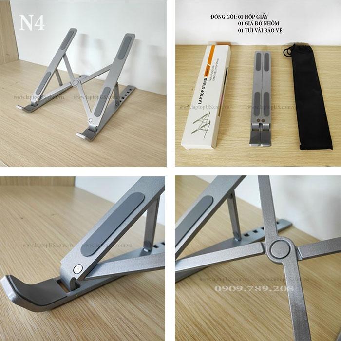 Kệ Giá Đỡ Laptop Stand Nhôm Tản Nhiệt Tặng Kèm Túi Chống Trầy