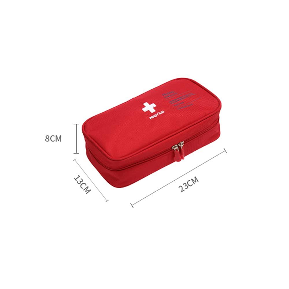 1 Túi sơ cứu an toàn trống rỗng, Không gian Mini Du lịch Mini Mini Du lịch di động, Túi lưu trữ Gói Thuốc trống Red