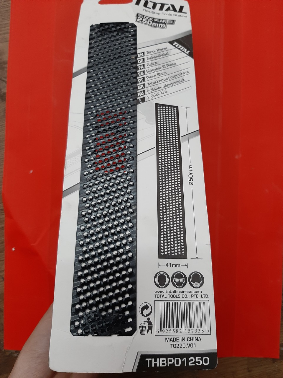 Dao bào dũa gỗ cầm tay TOTAL THBP01250