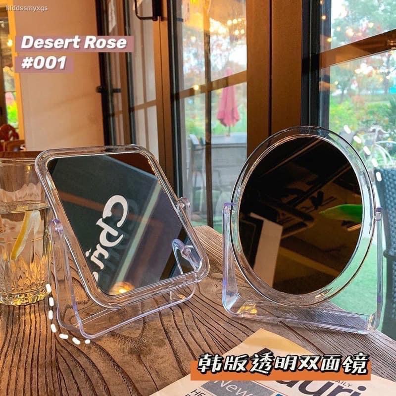 Gương Hai mặt 360Độ Gương soi trang điểm để bàn hình chữ nhật- hình tròn 18x21cm - Gương để bàn, Gương soi, Gương gấp