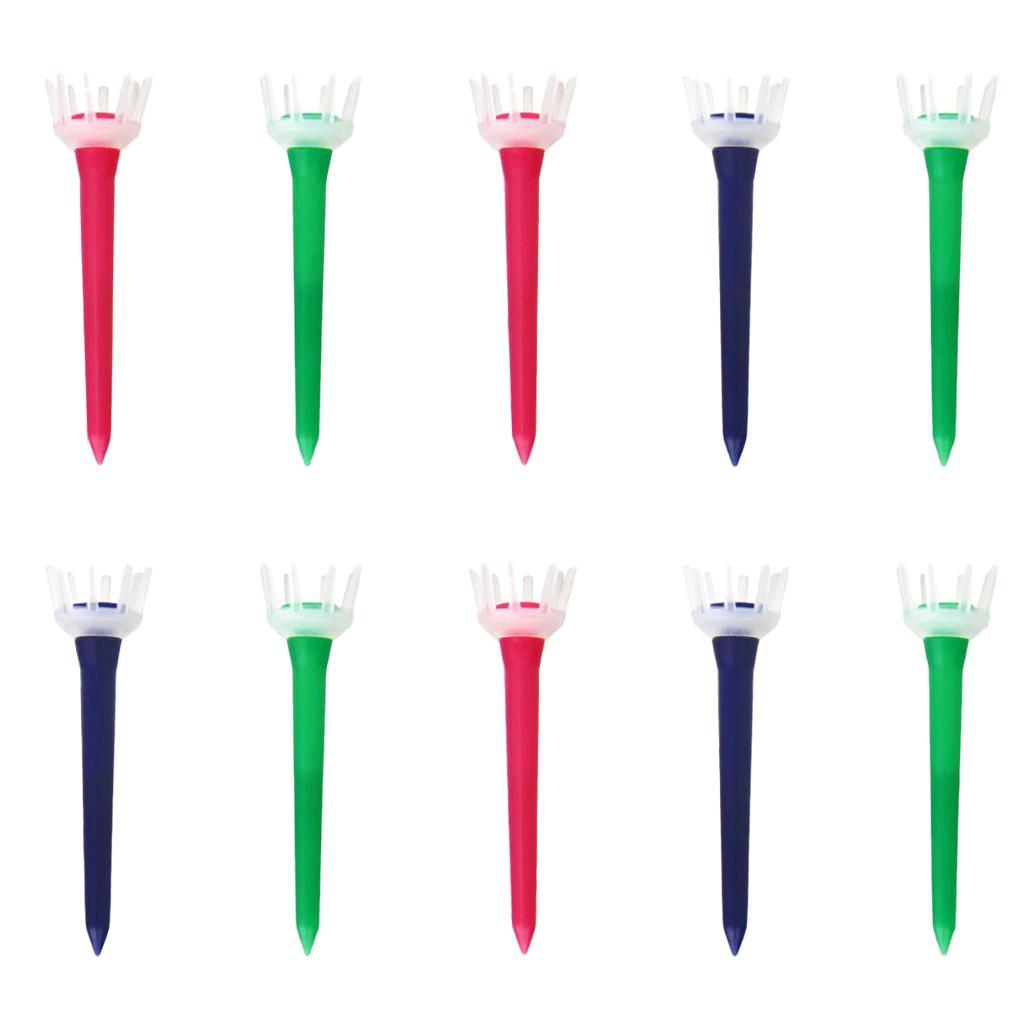 10pcs Golf Tee Crown Claw Tees 2 3/4'' Ball Holder Club Accessories 60mm