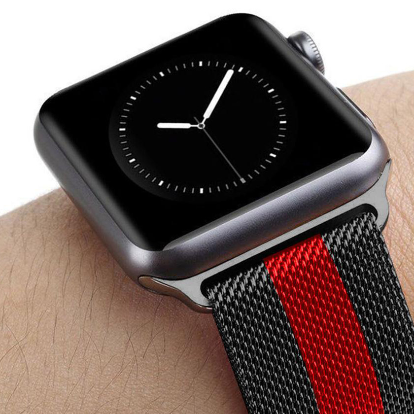 Dây thép đeo thay thế cho Apple Watch 38mm / 40mm hiệu Coteetci kiểu dáng Redline (thiết kế tinh tế mới lạ, thép không gỉ cao cấp, ôm sát tay) - Hàng nhập khẩu