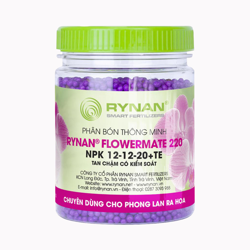 Phân Bón Thông Minh Rynan Flowermate 220 (Hũ 150g) - Giúp Phong Lan Ra Hoa, Trổ Đồng Loạt, Lâu Tàn