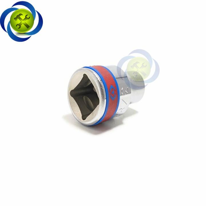 Tuýp 3/8 hệ icnh 1/2 Kingtony 433012S loại ngắn 12 cạnh màu trắng 9.5mm