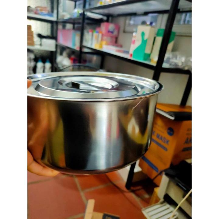 Sét 5 nồi bát inox sáng bóng không có quai, kích thước khác nhau