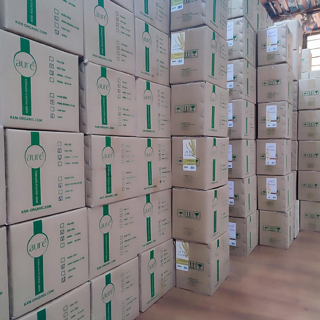 [COMBO Siêu Khuyến mại] AURÉ, Sữa tắm thảo dược Nhiệt, NHÂN SÂM GỪNG &amp; Dầu gội thảo dược Nhiệt, NHÂN SÂM GỪNG, Chai 300ml