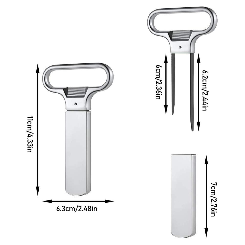 Multifunks Wine Corkscrew Chai mở thép không gỉ hai nút nút chai cho chai rượu vang, rượu sâm banh, bia