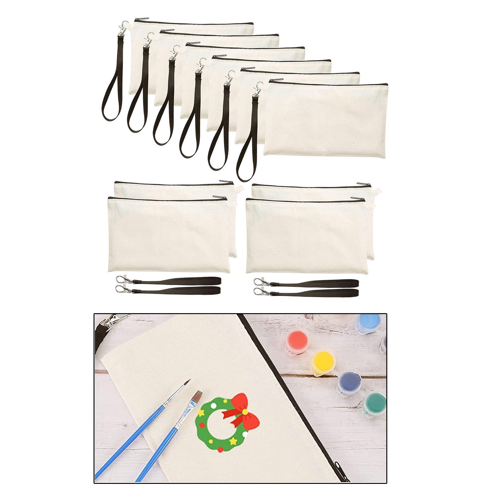 10Pcs Blank Pencil Bags Heat Transfer Cosmetic Bags Makeup Bags Children DIY