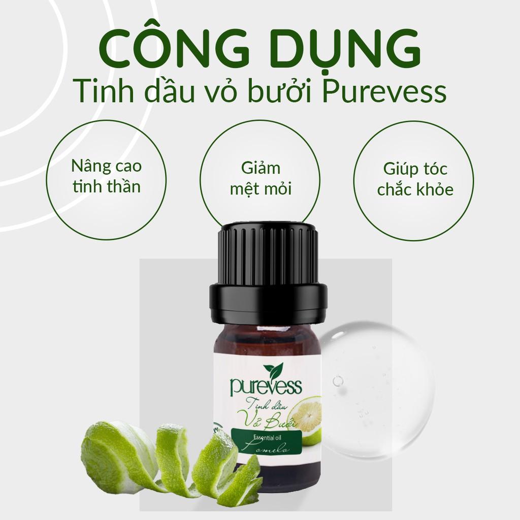 Tinh dầu Vỏ Bưởi giúp giảm stress thư giãn giảm tóc gẫy rụng giúp tóc chắc khỏe và bóng mượt PUREVESS 15ml