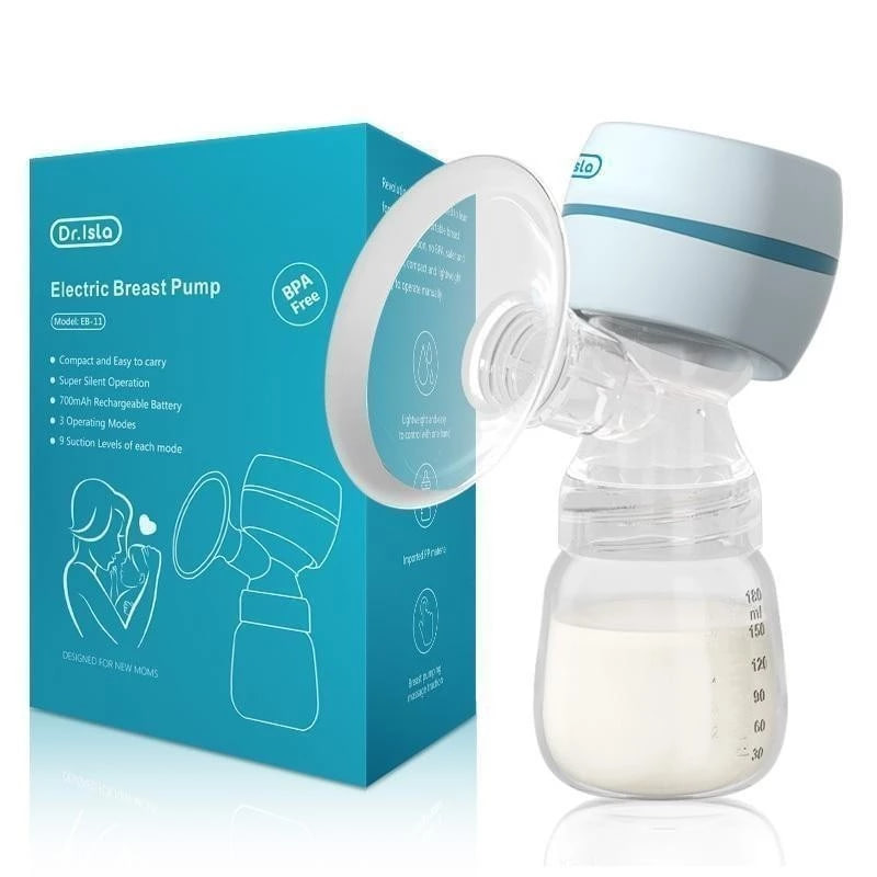 Dr.Isla Máy Hút Sữa Không Dây Điện Cầm Tay PPSU Silicone Cao Cấp 9 Mức Điều Chỉnh Lực Hút Không BPA 180ml EB11