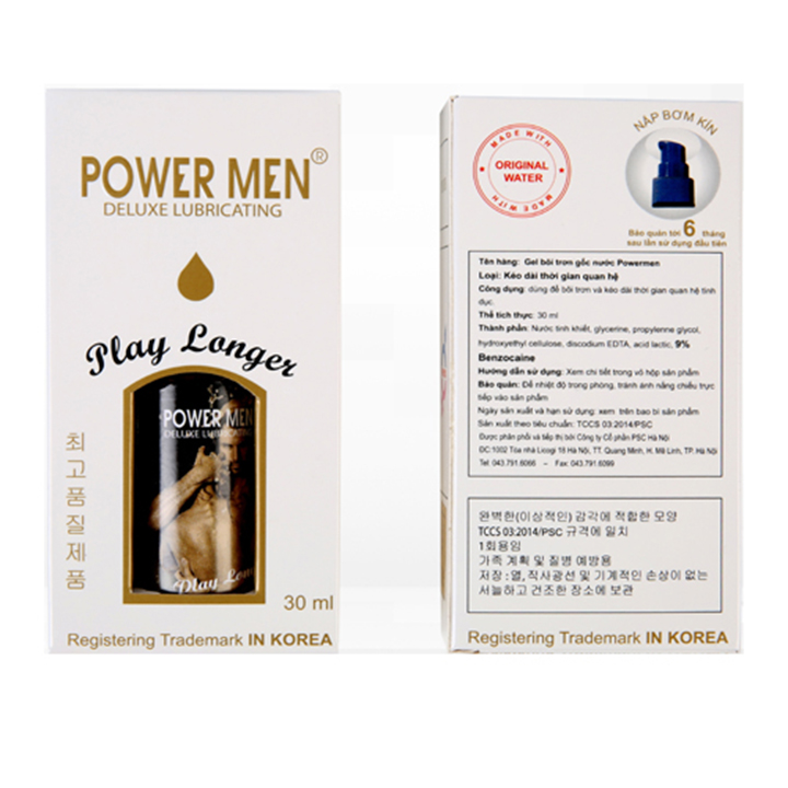 Bao cao su Powermen Cá ngựa hộp 12 chiếc và Gel bôi trơn Playlonger 30ml