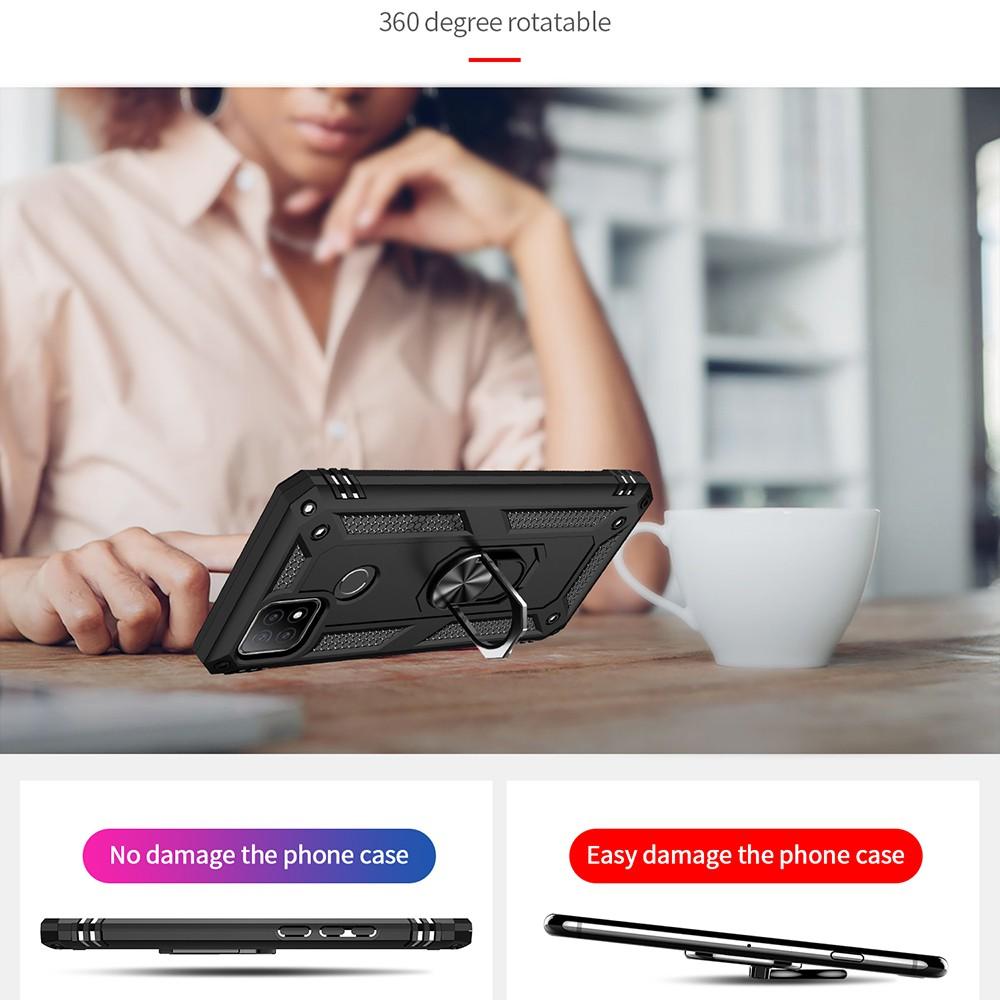 Ốp lưng cho Oppo A15 chống sốc 2 lớp kèm nhẫn iring làm giá đỡ