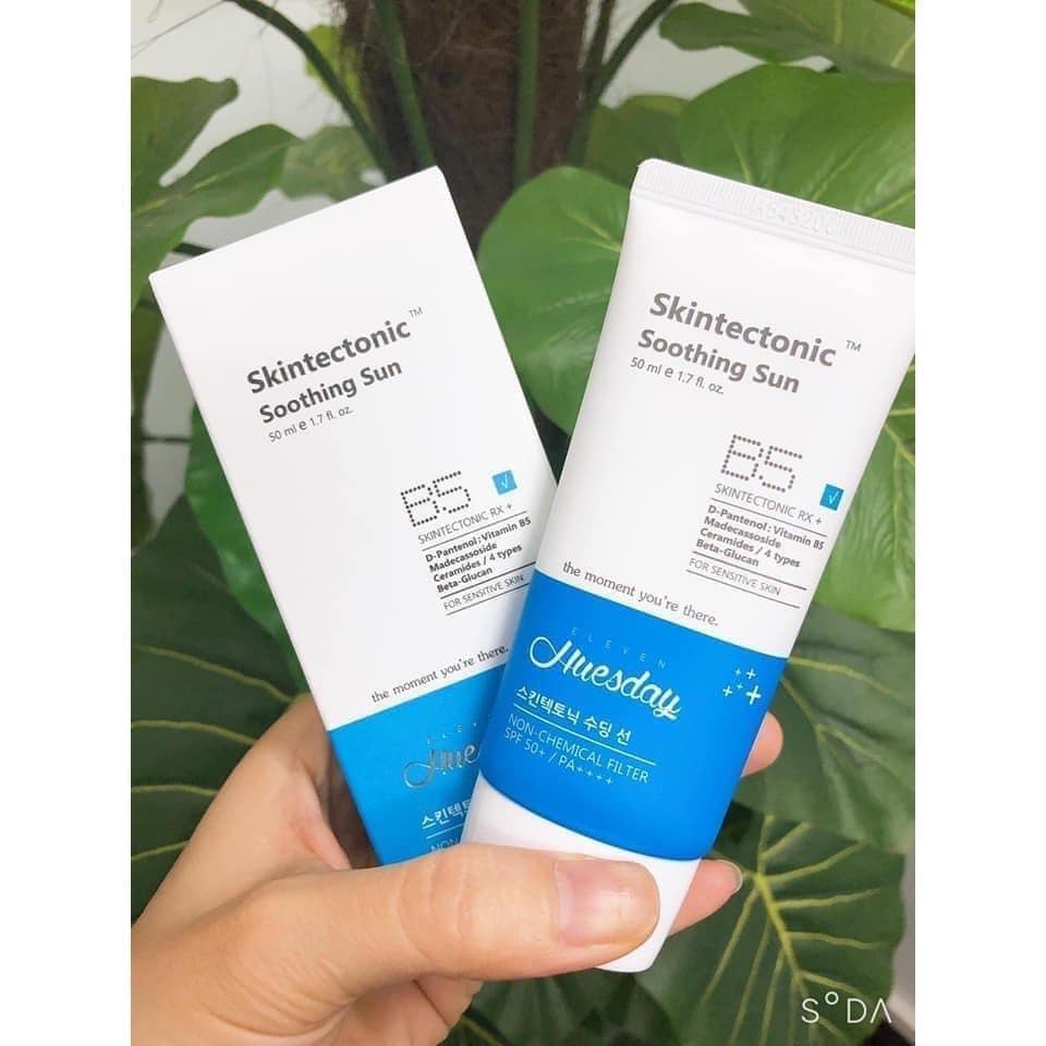 Kem chống nắng vật lý Huesday Hàn Quốc- Eleven Huesday Skintectonic Soothing Sun SPF 50+