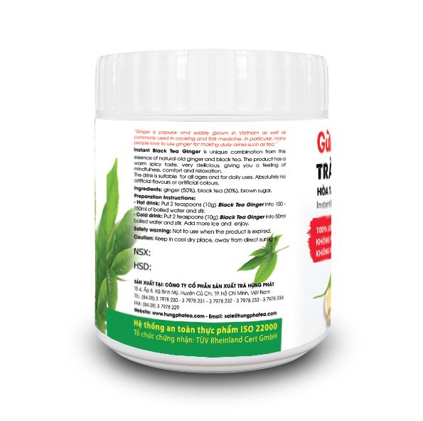 Gừng Trà Đen Hòa Tan - Instant Black Tea Ginger