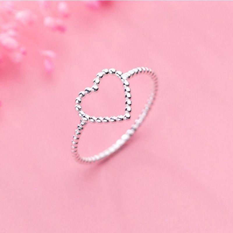 Nhẫn tim bạc xoắn YN JEWELRY