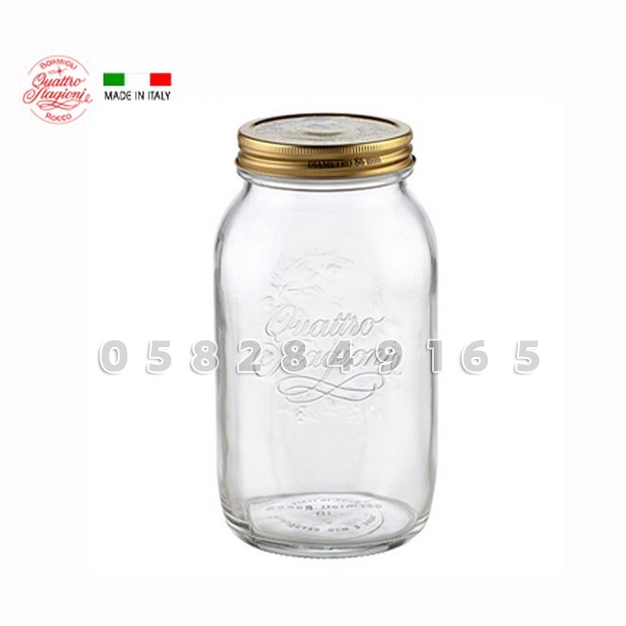 ITALY-Lọ, hủ thủy tinh đựng hạt, ngũ cốc QUATTRO - Bormioli Rocco - 1500ml