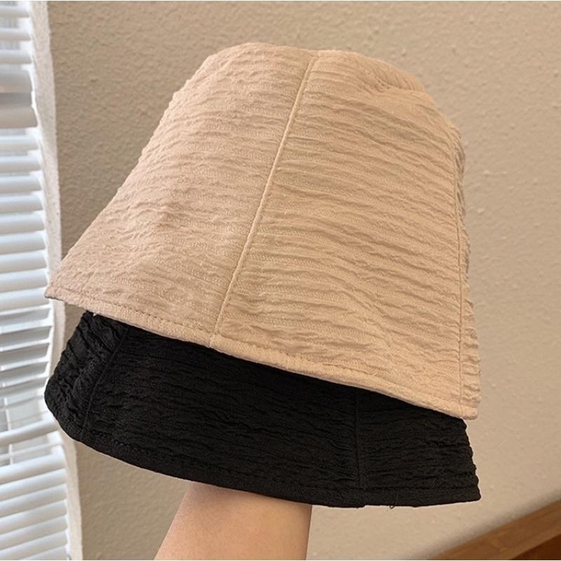 Mũ bucket vải xô nhăn mềm nhẹ phong cách Hàn Quốc( FH6