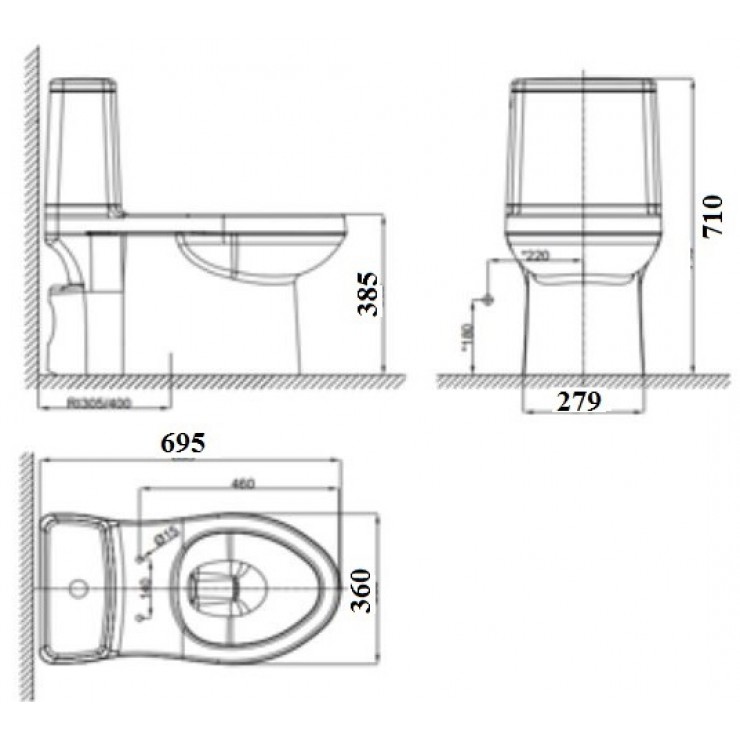 Bồn Cầu Điện Tử American Standard VF-1858PR