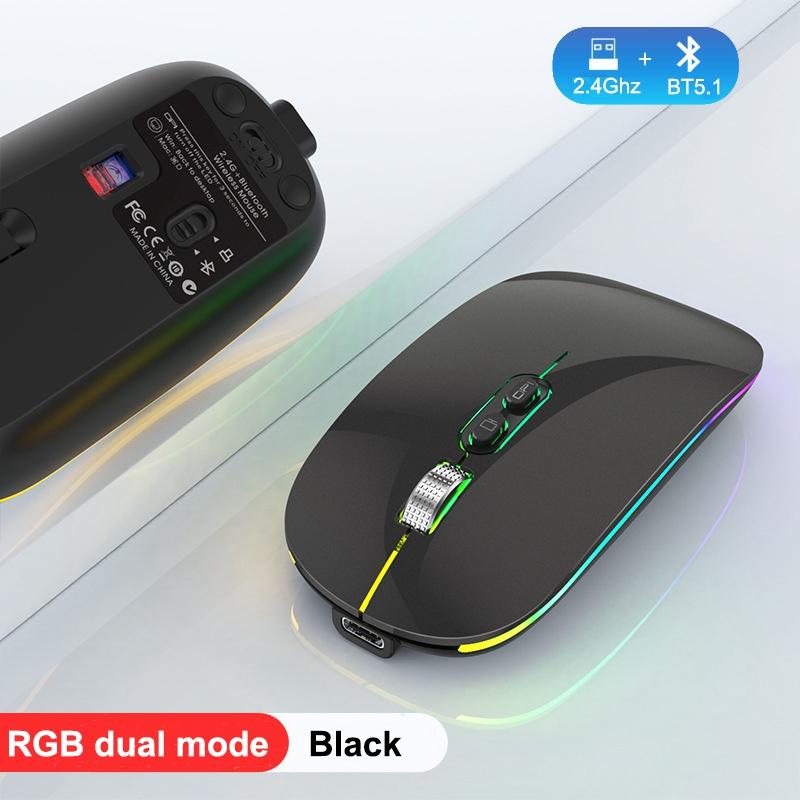 Hai Chế Độ Bluetooth Không Dây Với One-Click Để Bàn Chức Năng Loại-C Sạc Im Lặng Backlit Chuột Cho Laptop máy Tính Mới