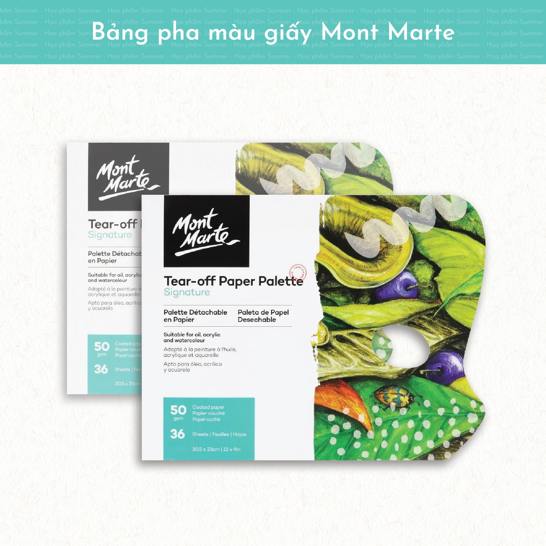 Bảng pha màu Tear-off Mont Marte bằng giấy