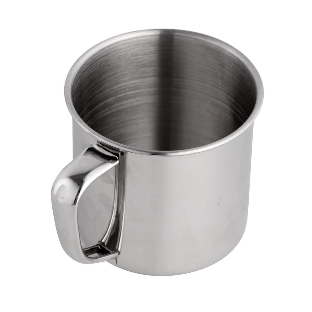 2xStainless Steel Outdoor Camping Water Coffee Tea Cup Travel Mug with Handle