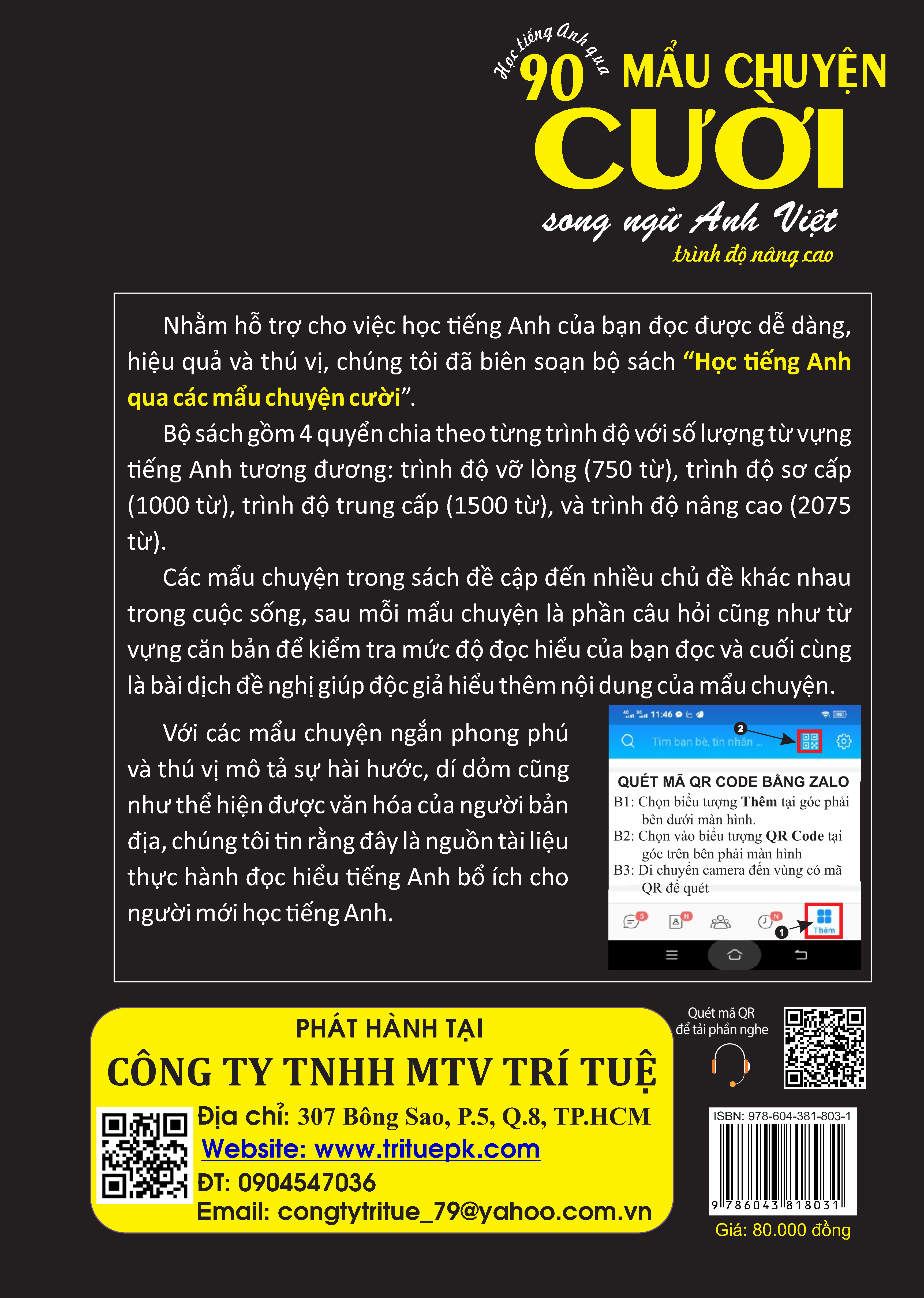 HỌC TIẾNG ANH QUA 90 MẨU CHUYỆN CƯỜI SONG NGỮ ANH – VIỆT