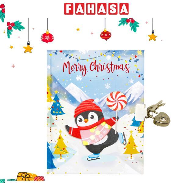 Sổ Nhật Ký Có Khóa Merry Christmas - MP CH24078 - Chim Cánh Cụt