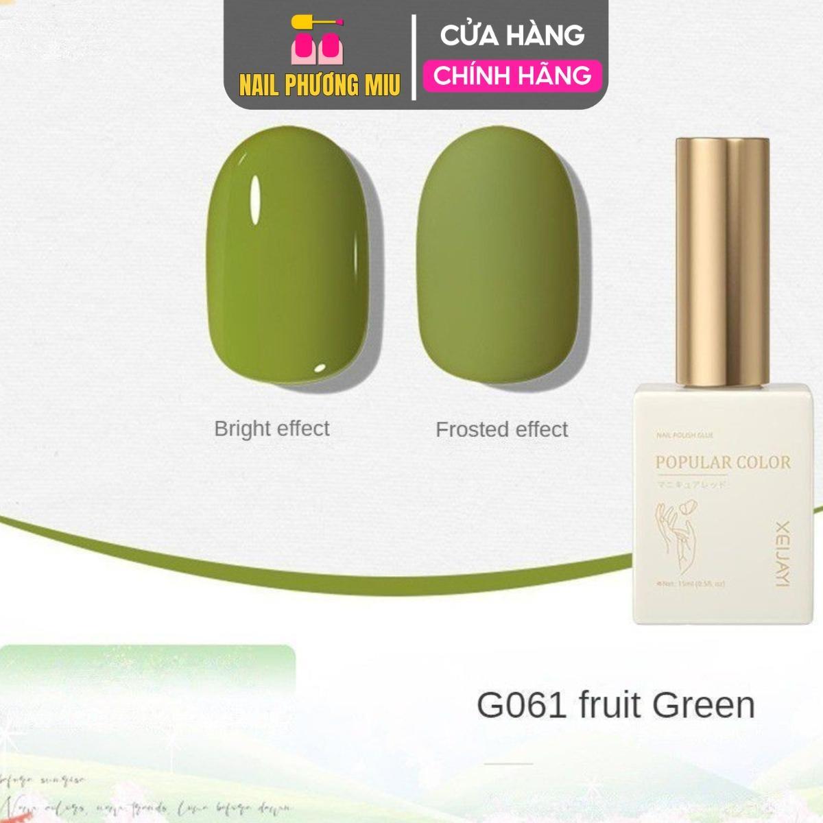 Sơn Gel Lẻ Màu Xanh Bơ XEIJAYI Popular Color Làm Nail, Sơn Xanh Mùa Hè Cao Cấp Chai 15ml Cỏ Úa Bền Màu Nữ Women