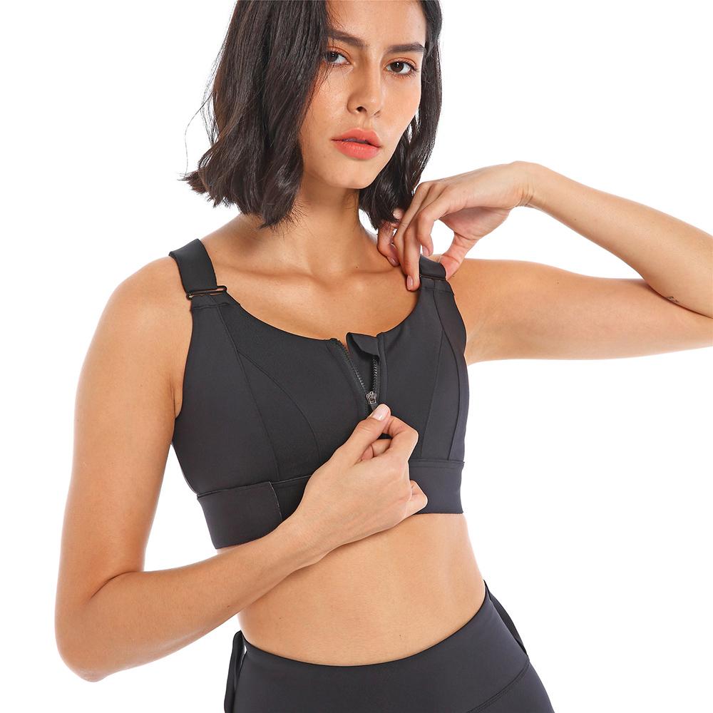 Mới Kích Thước Lớn Có Thể Điều Chỉnh Áo Ngực Thể Thao Tập Gym Thể Hình Quần Lót Chống Sốc Dây Kéo Áo Bra Yoga Tập Luyện Chạy Áo Crop Tops Ropa Mujer