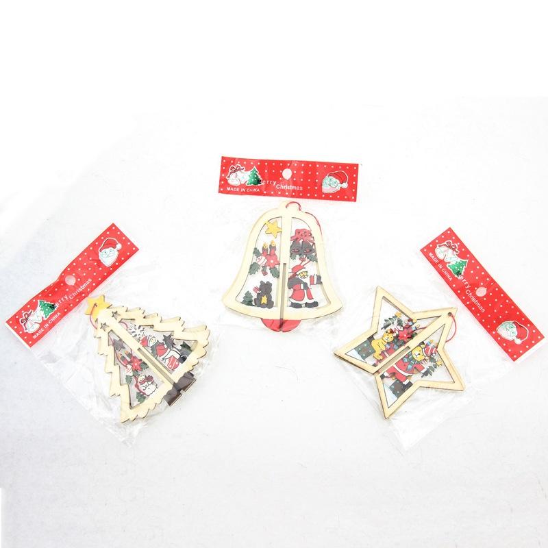 Phụ kiện trang trí Giáng sinh bằng gỗ-phụ kiện treo cửa trang trí Giáng sinh
